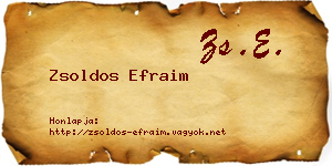 Zsoldos Efraim névjegykártya